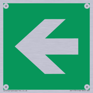 E913 Safe condition: Left arrow (90 deg supplimentary)